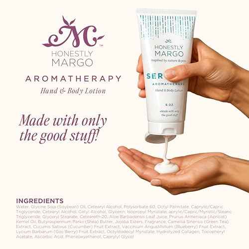 Honestly Margo Aromatherapy Hand & Body Lotion Set (Lavender, Eucalyptus and Citrus, 6 Oz) ? Hydrating Moisturizer with Essential Oils, Clean, Cruelty-Free Body Care, Bath Products, and Hand Cream