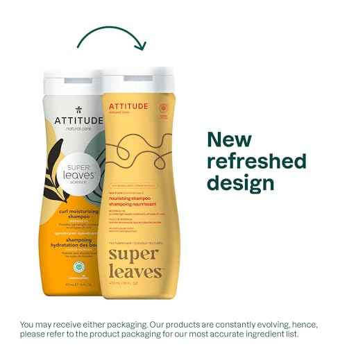 ATTITUDE Nourishing Shampoo for Curly Hair 3a ? 3c with Moringa Oil, Vegan, Naturally Derived Ingredients, Provides Lightweight Moisture, 16 Fl Oz (Pack of 6)