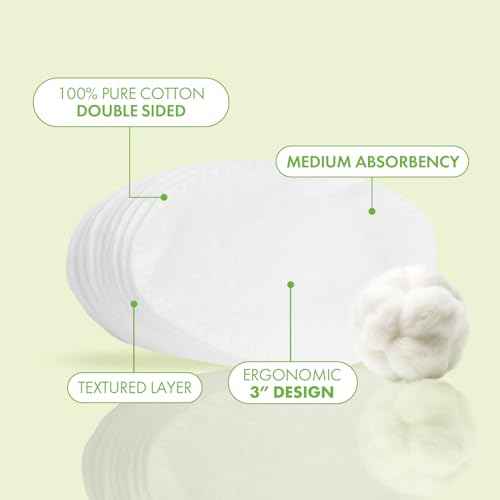 Intrinsics Premium Cotton Ovals (100 Count) ? Dual-Sided 3¡± Medium-High Absorbency Large Cotton Pads, Lint-Free Hypoallergenic Cotton for Makeup Removal, Cleansing, and Exfoliation