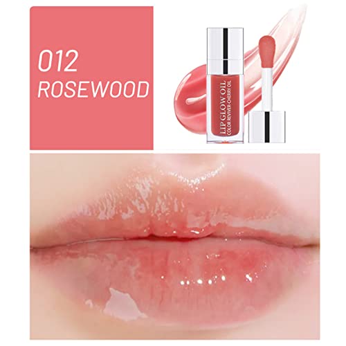 Yasovigi Hydrating Lip Oil Plumping Lip Tint Moisturizing Lip Gloss, Transparent Lip Balm Care Stick Nourishing Repairing Non-sticky, Moisture&Lighten Lip Lines (5 Colors Set)