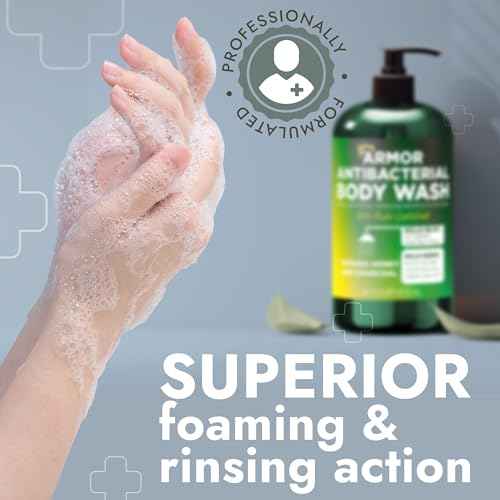 Antibacterial Body Wash | Antifungal Soap for Men & Women | Kills 99.9% of Germs & Bacteria | Helps with Back Acne, Body Odor, Jock Itch & Skin Irritation | Manuka Honey & Charcoal, 16 fl oz