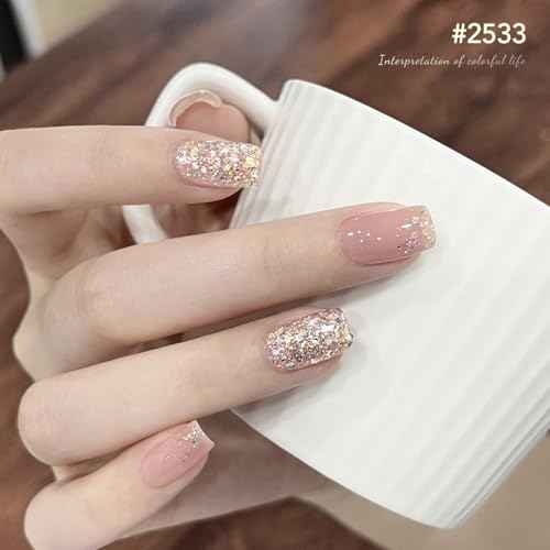 GAOY Chrome Platinum Glitter Gel Nail Polish Set, 6 Colors Including Sparkly Shiny Black Silver Pink Gel Polish Kit UV LED Soak Off Home DIY Manicure Nail Salon Varnish