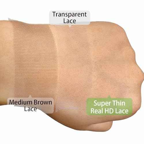KRN 5x5 HD Lace Closure, 0.1mm Ultra-thin Invisible HD Lace Closure Tiny Single Knot Pre-Plucked with Baby Hair 12A Grade Brazilian Virgin Straight Human Hair 12 Inch