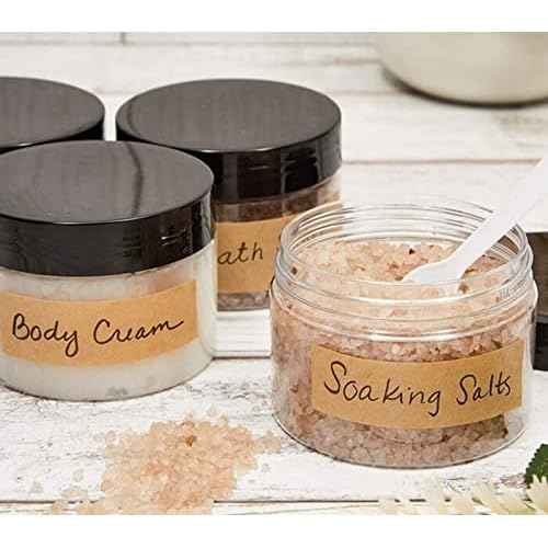 50 Pieces 4oz Plastic Jars with Lids Clear Round Cosmetic Container Empty Storage Jars for Makeup,Jewelry,Samples,Travel Storage