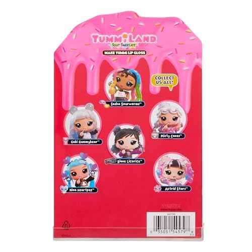 Yummiland Lip Gloss Doll: Sour Sweeties - Gabi Gummybear Includes DIY Lip Gloss + Removable Keychain, Cosmetic Play, Collectible, Ages 4+