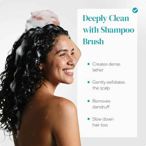 HEETA Scalp Massager Shampoo Brush 2 Pack, Soft Silicone Bristles to Remove Dandruff, Waterproof Scrubber for Wet Dry Hair, Suitable for Men & Women (Light Beige&Green)