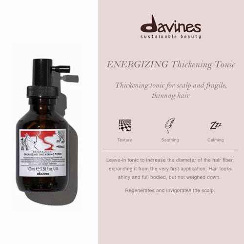 Davines Naturaltech ENERGIZING Thickening Tonic, Light Leave-In Treatment For Full-Bodied Shine, 3.38 Fl Oz