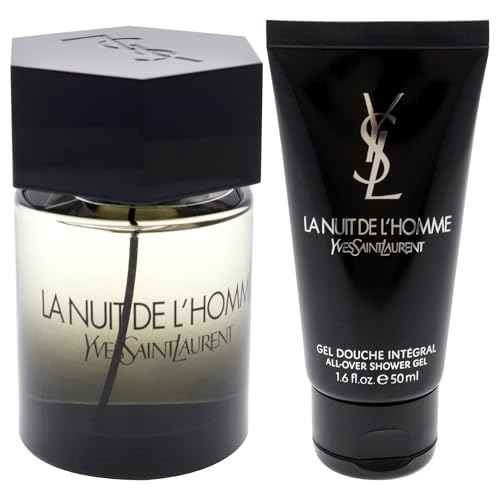 La Nuit De LHomme by Yves Saint Laurent for Men - 2 Pc Gift Set 3.3oz EDT Spray, 1.6oz Shower Gel