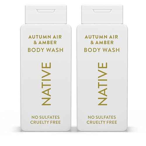 Native Body Wash with Naturally Derived Ingredients - Autumn Air & Amber - For Women & Men, Sulfate, Paraben, & Dye Free Leaving Skin Soft and Hydrating | Fall Seasonal Scent Bundle, 18 oz - 2 Pk