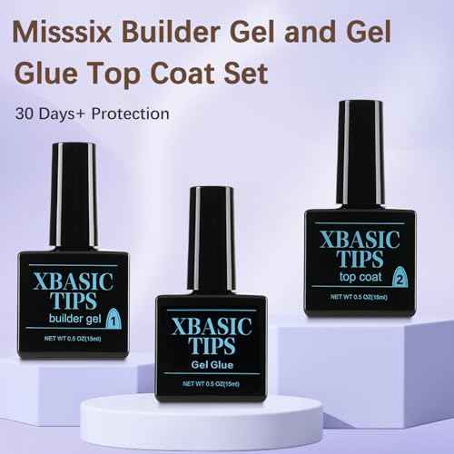 Misssix French Tip Press On Nails, 160Pcs Pink French Gel Nail Tips, Short Square Soft Gel Fake Nails, X-BASIC Tips Kit for Nail Art DIY 16 Sizes