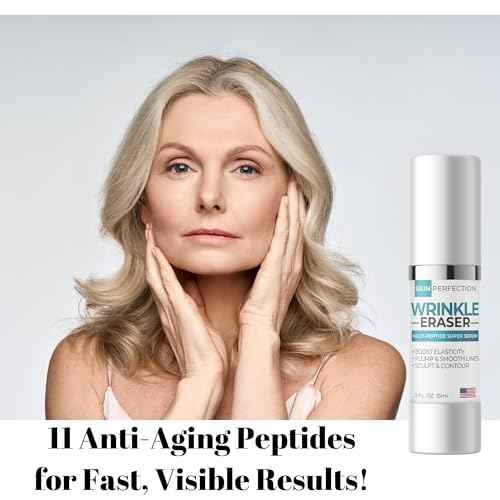 Wrinkle Eraser Supercharged Anti-Aging Peptide Serum Visibly Lifts Firms Hyaluronic Acid Argireline Snap 8 Matrixyl 3000 Edelweiss Inyline Pepha TIght Syn-Ake Juveleven Uplevity Skin Perfection