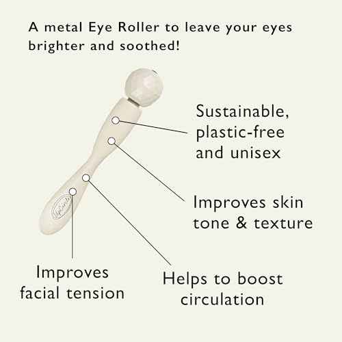 UpCircle Eye Roller 1pc ? Metal + Plastic-Free ? For Dark Circles + Puffy Eyes ? With Cooling Effect to Boost Circulation For Healthy Glow ? Sustainable + Unisex