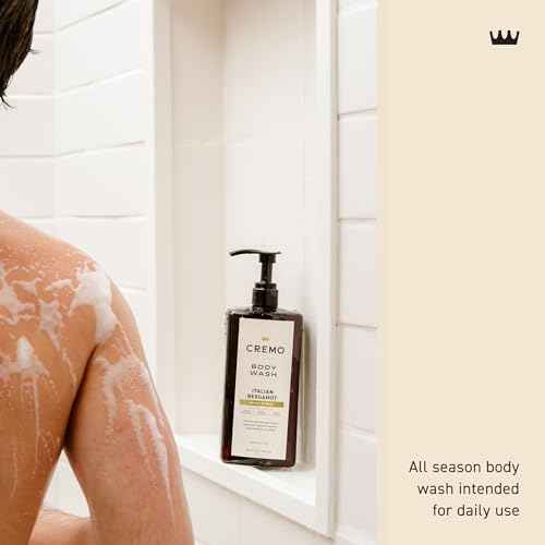 Cremo Rich-Lathering Italian Bergamot Body Wash for Men, Notes of Italian Bergamot, Neroli Blossom, and Fresh Vetiver, 32 Fl Oz