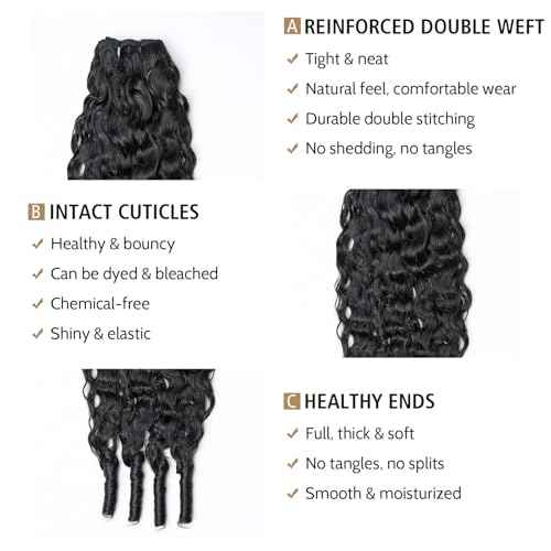 Wequeen 16A Burmese Curly Human Hair Bundles 16 Inch 100% Unprocessed Brazilian Virgin Hair Quick Weave Bundles Human Hair Extensions Real Human Hair, Natural Black
