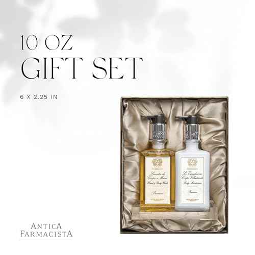 Antica Farmacista Acrylic Bath & Body Gift Set - Hand & Body Wash (10 oz), Body Moisturizer (10 oz) & Acrylic Tray - Self-Care Gift Box for Holidays, Birthdays & Housewarming - Prosecco