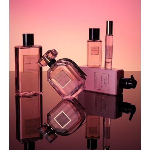 Victoria's Secret Bombshell Eau de Parfum Travel Spray, Notes of Purple Passion Fruit, Shangri-La Peony & Vanilla Orchid, Mini Perfumes for Women (0.23 oz)