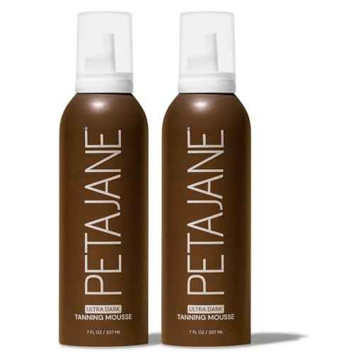 PETAJANE Ultra Dark Tanning Mousse, 7 Fl Oz, Pack of 2