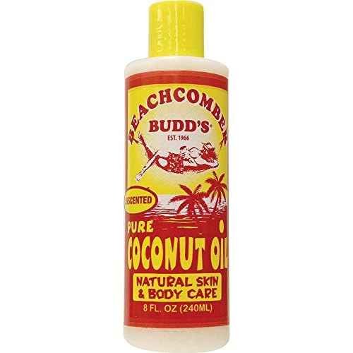 Hawaiian Beachcomber Budd Pure Coconut Oil 8 oz. Unscented 8 Bottles