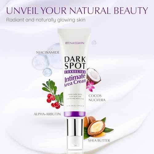 EnaSkin Dark Spot Remover Cream for Intimate Parts: Skin Bleaching Cream Dark Spots Corrector for Face and Body, Underarm, Inner Thighs, Bikini Area, Elbows & Knees - 2 Fl Oz