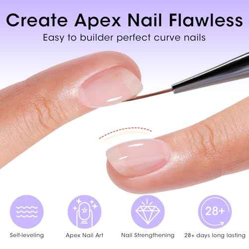 GELLEN Builder Gel for Nails, 18ml Clear Nail Extension Hard Gel in Bottle, Soak off Long Lasting U V Cured Nail Strengthener for Salon Quality Nail Art