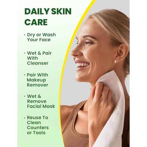 Elvira 200 Count (2 Pack) Disposable Face Towels, Biodegradable Facial Cleansing Towels, Ultra Soft & Thick Cloth for Sensitive Skin, Makeup Remover Dry Wipes, Lint-Free Towelettes for Cleansing