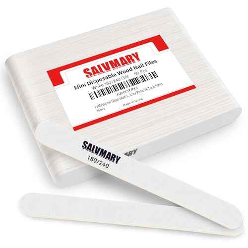 Professional Disposable Small Nail Files 180/240 Grit Double Sided White Emery Boards for Nails Manicure Pedicure Tools 50Pcs