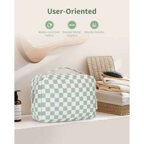 Narwey Small Hanging Travel Toiletry Bag for Women, Travel Bag for Toiletries, Makeup Bag Organizer Cosmetic Bags Make Up Bags for Girls