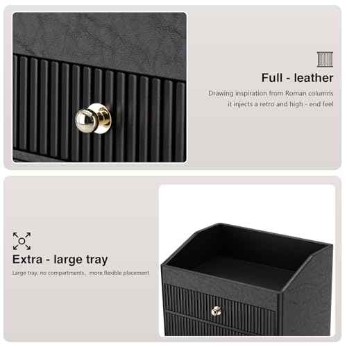 Cosmetic Organizer,Luxury Make up Organizer with 3 shelf Drawers,Black Large Capacity Makeup Organizers for Skincare,Brushes, Dresser,Bedroom,Bathroom,Gifts for Her,Birthday Gifts for Mom