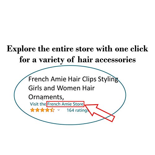 French Amie Oblong Handmade 3.5" Celluloid Automatic Hair Clip Barrette French Hair Clip for Girls Strong Hold Hair Clips for Women No Slip Durable Paris Hair Accessories, Made in France (Caramel)