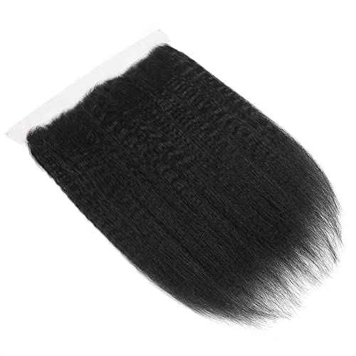 Kinky Straight 13x4 Ear To Ear HD Lace Frontal Closure 20 Inch 12A Brazilian Kinky Straight Human Hair Transparent Frontal Closure 150% Density Natural Hairline Pre Plucked