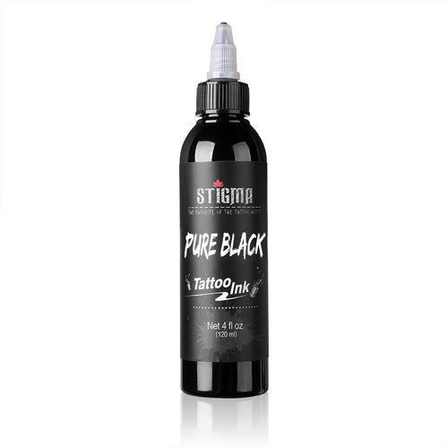STIGMA Tattoo Ink Black Shading 2 Stage Grey Wash Black 4oz （120ml）USA Standard Pigment Tattoo Ink Black Set (Ghost Black)