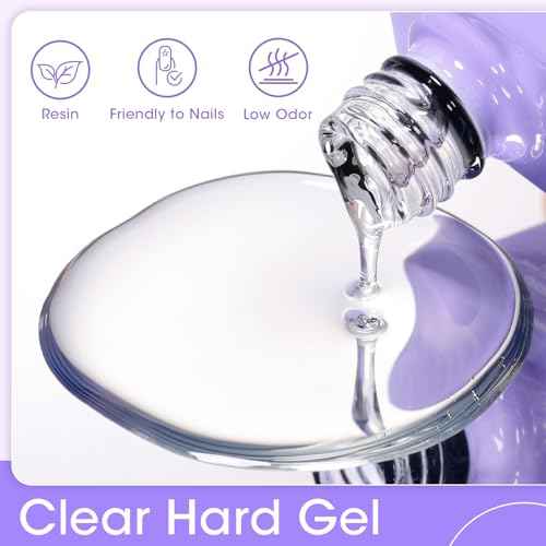 GELLEN Builder Gel for Nails, 18ml Clear Nail Extension Hard Gel in Bottle, Soak off Long Lasting U V Cured Nail Strengthener for Salon Quality Nail Art