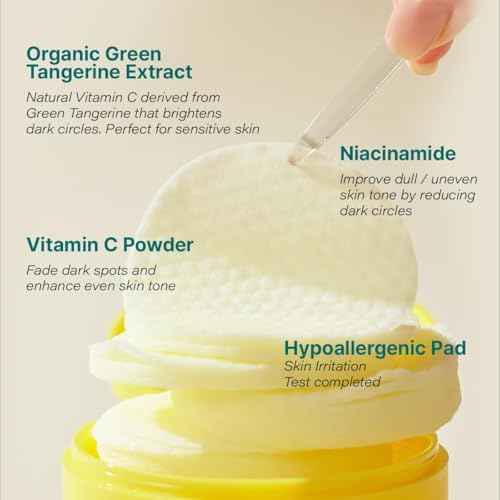 GOODAL Green Tangerine Vita C Toner Pads, Korean Skin Care, K-Beauty, Glass Skin, 70 Sheets