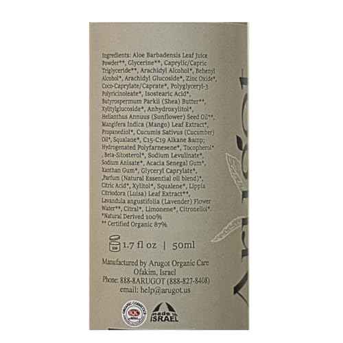 Luisa Verbena Organic Verbena Day Cream, Skin Moisturizer for Face & Neck, Made in Israel, 1.7 ounces