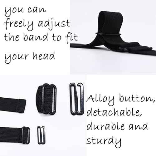 2 PCS Adjustable Elastic Band for Wigs Removable Wig Band Nonslip Wig Strap Black Elastic Bands for Glueless Wig Making Wig Cap Accessories