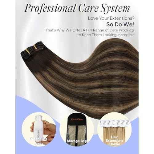 Full Shine Dark Brown Balayage Clip in Extensions Real Human Hair 20 Inch 150 G Brown Clip on Hair Extensions for Thickness 7 Pcs