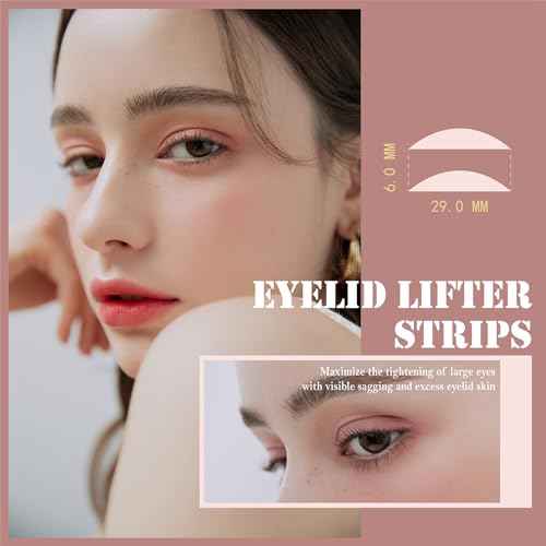 Eyelid Lifter Strips, 360Count Eyelid Tape, Glue-Free Eyelid Tape for Hooded Eyes Invisible, Instant Eyelid Lift for Heavy Saggy, Uneven,Hooded, Mono-eyelids