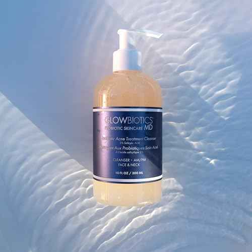 Glowbiotics Probiotic Clarifying Cleanser 10 oz ? Gentle Foaming Face & Body Wash with 2% Salicylic Acid & Niacinamide, Clears Pores & Excess Oil