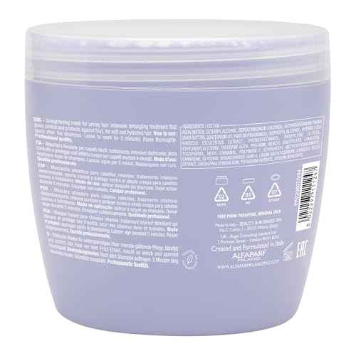 Alfaparf Milano Semi Di Lino Smooth Mask for Frizzy and Rebel Hair - Intensive Detangling Hair Treatment - Controls Frizz - Straightens and Hydrates Unruly Hair