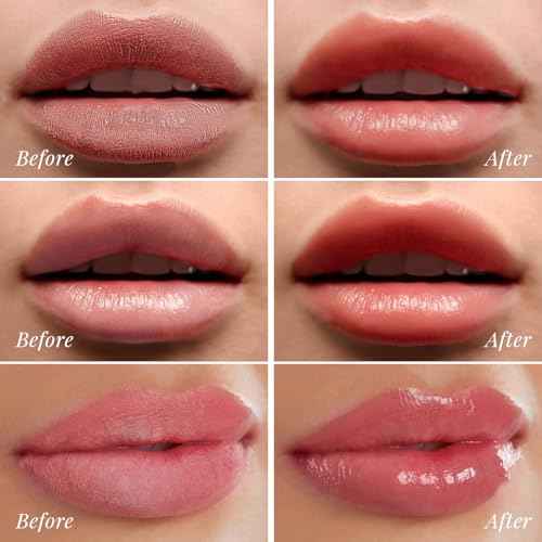 Lip Scrub and Lip Mask Set- Lip Treatment Care Kit with 2 Lip Exfoliator Scrub & 2 Lip Butter Mask, Intense Hydration Set for Dry Chapped Cracked Lips (4 Pack)