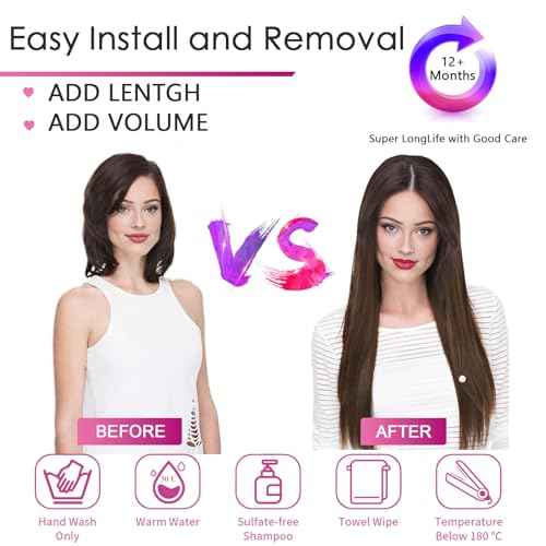 Clip in Hair Extensions Real Human Hair for White Women Dark Brown,100% Natural Premium Remy Human Hair 20 Inch 10pcs 100g/Set,Straight Clip Hair Extensions with Double Weft