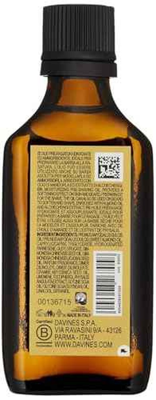 Davines Pasta & Love Men's Hydrating and Protective Pre-Shaving Plus Beard Oil, Weightless and Residue-Free, 1.69 fl. Oz.
