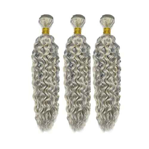 PGrey/613 Grey Bundles Human Hair Water Wave Bundles Human Hair 26 28 30 Inch Blonde Brazilian Hair 3 Bundle Unprocessed Virgin Remy Hair Extensions 50 Gram Per Bundle