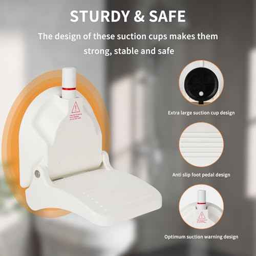 Shower Foot Rest for Shaving Legs,Shower Shaving Foot Rest,Foot Rest for Shower with Powerful Suction Cup,Foldable Shower Shaver Foot Rest Suitable for RV Bathroom,Easy to Carry While Traveling