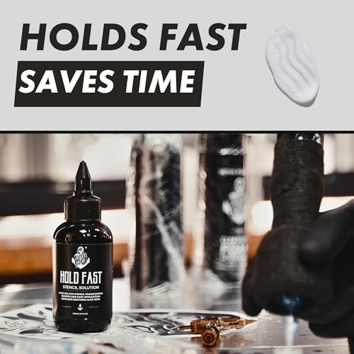 Sorry Mom Tattoo Stencil Gel Solution - Tattoo Transfer Gel for Tattooing - Long Lasting, Clear & Dark Stencils - The Original HOLD FAST - Developed in the USA by Professional Artists (3.4 oz)