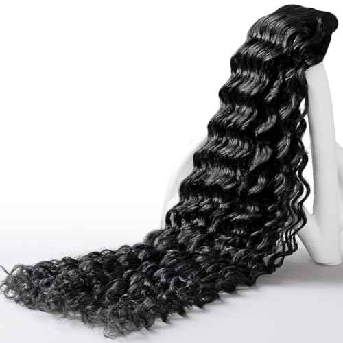 TRIIPPY Deep Wave Bundles Human Hair,Curly Single Bundle by 100% Raw Cambodian Human Hair,Triple The Lifespan Over Regular Virgin Hair Bundle,No.1 Raw Hair Brand On Amazon(20 Inch,Natural Color)