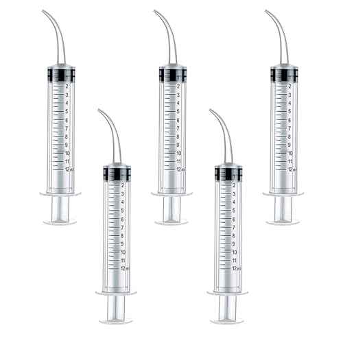 Tonsil Stone Remover Wisdom Teeth Cleaner Dental Irrigation Cleaning with Curved Tip for Oral Dental Care Feed Pets 5 Pcs