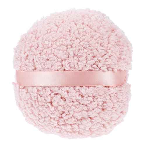 6'' Body Powder Puff - Ultra Soft, Large Round Velour, Reusable Face & Body Powder Applicator