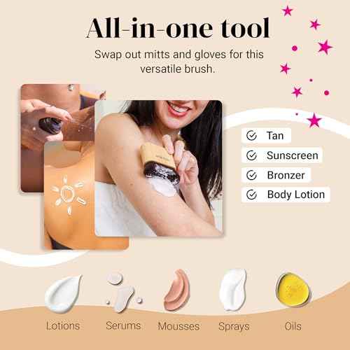 Keshima Self Tanner Brush, Large Tanning Brush for Face and Body, Kabuki Tan Applicator for Smooth and Even Coverage