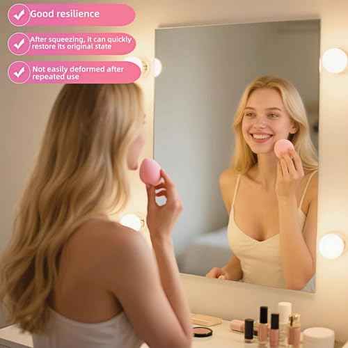 8pcs Makeup Sponges Set - Latex-Free, Blending Beauty Sponge for Liquid, Cream & Powder, Soft Non-Absorbent, Multi-Size with Case£¬Multi-Shape Beauty Blenders for Liquid and Powder